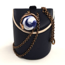 Kalevala Koru |  (pieni)Tintti riipus | sini-valkoinen kivi | Kaulakoru Pronssia