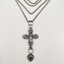 Kalevala Jewelry, (iso) Räisälän Krusifiksi -kaulakoru, Hopeaa  -94