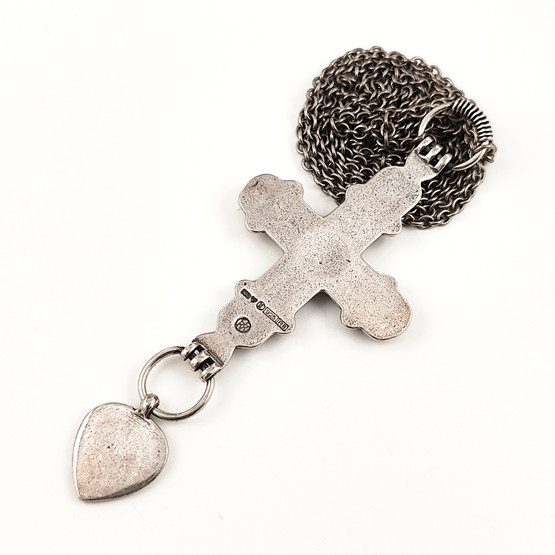 Kalevala Jewelry, (iso) Räisälän Krusifiksi -kaulakoru, Hopeaa  -94