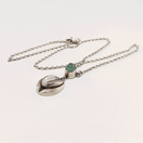 Kalevala koru | kääty vihreällä Aventuriinilla | Kaulakoru  | Hopeaa 