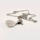 Kalevala koru | kääty vihreällä Aventuriinilla | Kaulakoru  | Hopeaa 