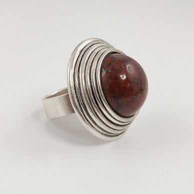 Kultateollisuus, Turku | Upea Sormus | Kivisormus Japsiksella | Hopeaa -74