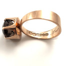 Kupittaan Kulta oy |  Elis kauppi | Savukvartsi Sormus | 14k Kultaa -64