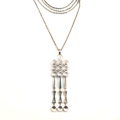 Kultateollisuus oy | Jorma Laine | Riipus | kaulakoru | Hopeaa -70