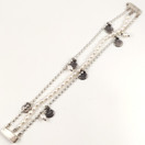 Kalevala Koru, | (iso) Vanamo -Rannekoru | Valkoiset helmet |  Hopeaa