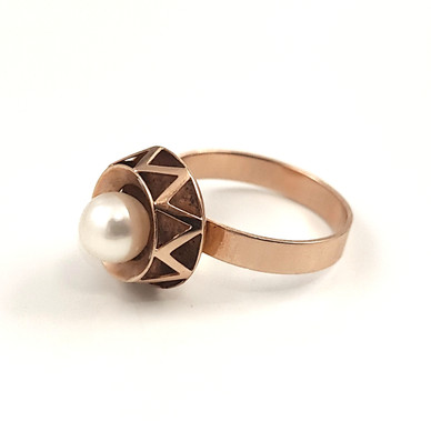 Sirokoru |  Matti Jussi Hyvärinen |  Helmisormus | 14k Kultaa -69