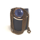 Kalevala Koru | (iso) sininen Tintti Riipus | kaulakoru  Pronssia