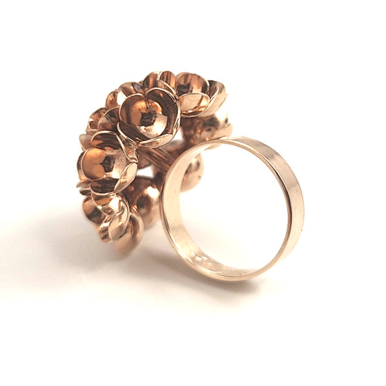 NW | Liisa Vitali | Kevät Sormus | 16-kukkaa | 14k kultaa  -73