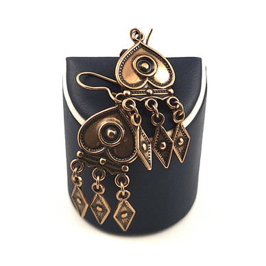 KK, Kalevala jewelry | 'Herttalehti' Earrings | Bronze