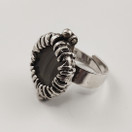 Turun Hopea oy | Pentti Sarpaneva | Sormus Akaatilla | Hopeaa -76