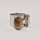 kupittaan kulta oy | Elis Kauppi | Tiikerinsilmä Sormus | Hopeaa -61