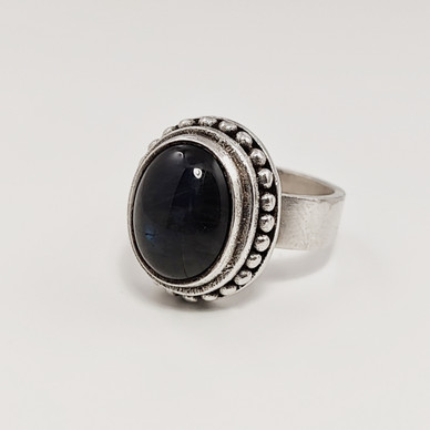 Kalevala jewelry | Börje Rajalin | Ring-770 | Spectrolite | Silver -65