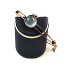 Kauniskoru | Rannerengas sinisellä kivellä ja timanteilla | Rannekoru 585 kultaa -75