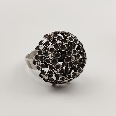 Kultateollisuus oy | Jorma Laine | Gorgeous Flower Ring | Silver -74
