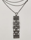 Turun Hopea oy | Pentti Sarpaneva | (iso) Pitsi -Riipus | Kaulakoru Hopeaa