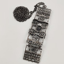 Turun Hopea oy | Pentti Sarpaneva | (iso) Pitsi -Riipus | Kaulakoru Hopeaa