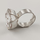 Kultasepät Salovaara ky| Upea Sormus Kirkkaalla kivellä | Hopeaa 