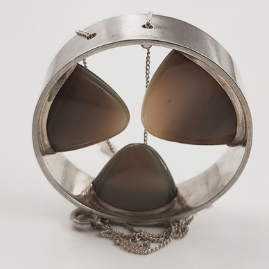 HK / Heikki kaksonen | Finnish vintage  Agate Pendant | Silver-58