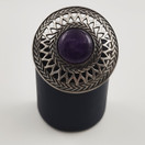 Kalevala Koru | Uskelan solki | Ametisti, Hopeaa -65