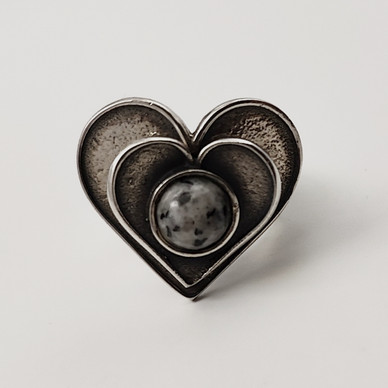 Turun Hopea oy | Pentti Sarpaneva | `Heart´ Ring | 830 Silver  -76