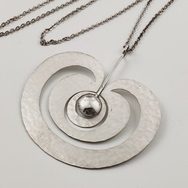 Tapio Wirkkala | todella suuri Omena -Riipus | KAULAKORU Hopeaa -76