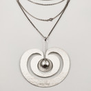 Tapio Wirkkala | todella suuri Omena -Riipus | KAULAKORU Hopeaa -76