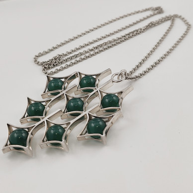 Kultasepät Salovaara | K.Sara | (iso) upea Riipus | Kaulakoru Hopeaa 