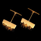 Lapponia | Björn Weckström | OUNAS / VUORET kalvosinnapit | 14k kultaa -79