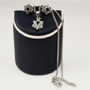 Säihkyvä korusetti | korvakorut &  kaulakoru |  925 Hopeaa