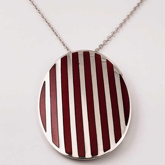 PO / Platinoro oy  Pekka Piekäinen | Emaloitu Riipus / Rintakoru | Kaulakoru 925 Hopeaa