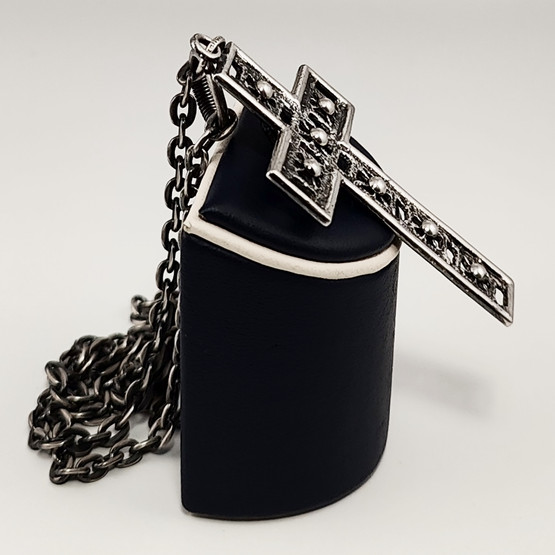 Turun Hopea oy | Pentti Sarpaneva | (iso) Pitsi RistiRiipus | Kaulakoru Hopeaa -69