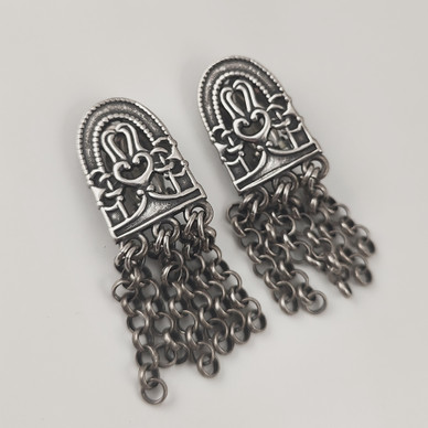 KALEVALA Koru | Hämäläinen juhlakääty korvikset | KLIPSIT | 925 Hopeaa