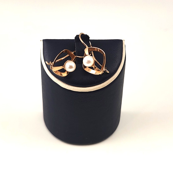 Kultasepät Salovaara ky | Korvakorut | Valkoiset helmet | 14k kultaa -65