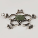 Kultateollisuus oy | JORMA LAINE | Kromimarmori riipus  |  Hopeaa -75