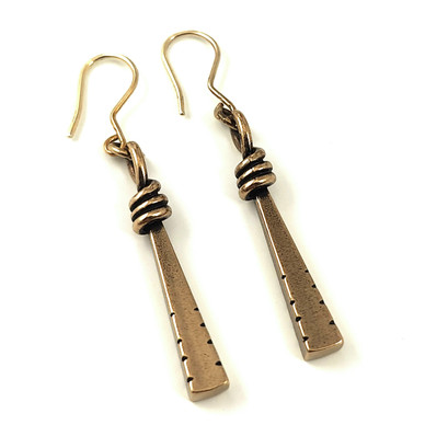 Kalevala Jewelry | 'Kokemäki / evel whips' earrings | Bronze