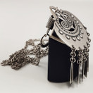 Kalevala koru | (iso) Kuutar riipus | kaulakoru | hopeaa 