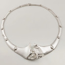 LAPPONIA | Björn Weckström | RISTIAALLOKKO kääty | Kaulakoru | Hopeaa -90