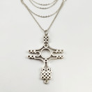 Kultasepät Salovaara ky | K.Sara |(iso) RistiRiipus | Kaulakoru | 925 Hopeaa