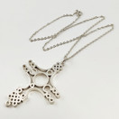 Kultasepät Salovaara ky | K.Sara |(iso) RistiRiipus | Kaulakoru | 925 Hopeaa