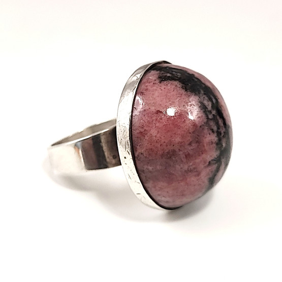 Kauniskoru | Valo-korun valmistama upea Rodoniitti SORMUS | Hopeaa -71