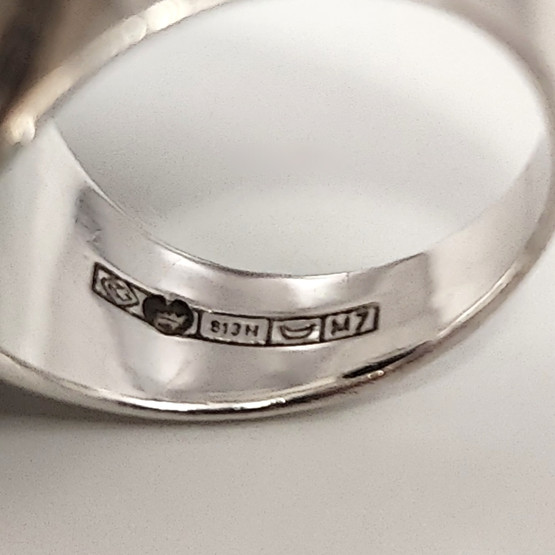 E.Granit & co.| Erik Granit |  vintage Sormus | 813 Hopeaa -65