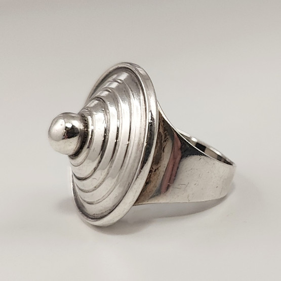 E.Granit & co.| Erik Granit |  vintage Sormus | 813 Hopeaa -65