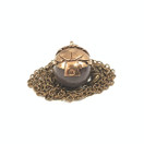 Kalevala Koru |(pieni) Tintti riipus | ruskea kivi | Kaulakoru | Pronssia