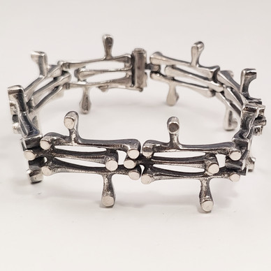 Kultateollisuus oy | Jorma Laine | Rannekoru | 830 Hopeaa -74