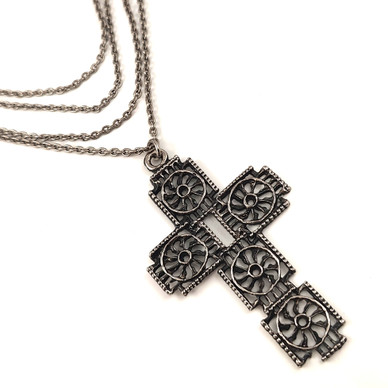 Big Cross Pendant | Necklace | Pewter