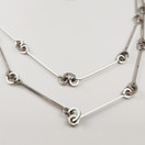 Lapponia | Björn Weckström | 115cm  Sauvaketju | Kaulakoru | Hopeaa -75