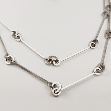 Lapponia | Björn Weckström | 115cm  Sauvaketju | Kaulakoru | Hopeaa -75