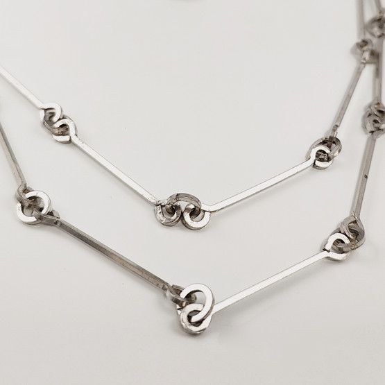 Lapponia | Björn Weckström | 115cm  Sauvaketju | Kaulakoru | Hopeaa -75