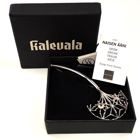 Kalevala Koru | (iso) Naisen Ääni -Solki | Keltainen kvartsi | Hopeaa