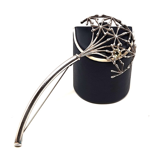 Kalevala Koru | (iso) Naisen Ääni -Solki | Keltainen kvartsi | Hopeaa